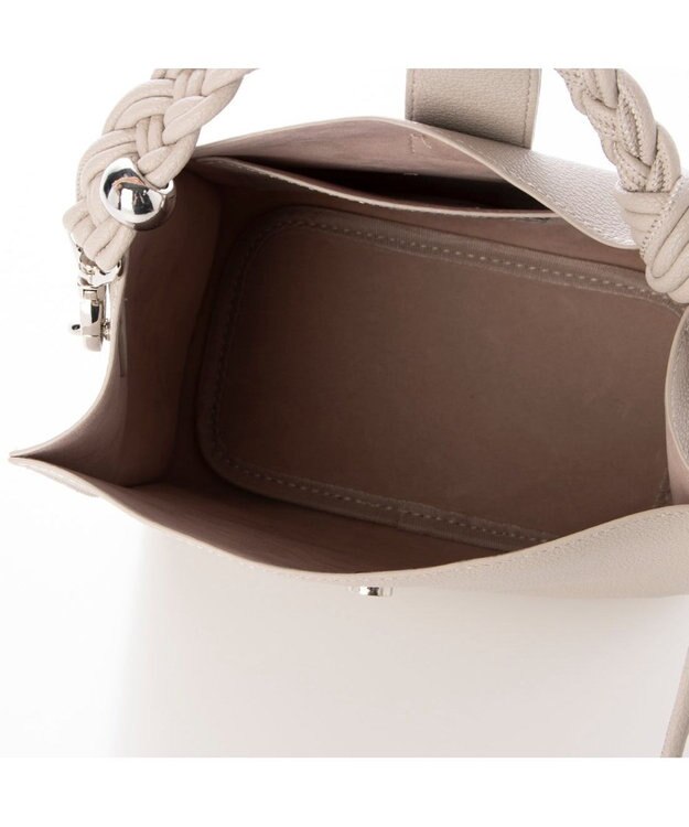 UNBILLION カシュカシュ cachecache / ベルトフラップメッシュハンドル2wayトート ライトグレー