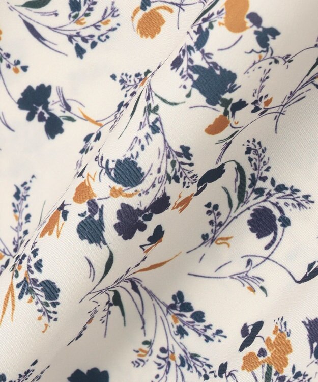 UNFILO MENS ボタニカルプリント イージーテーパードパンツ ベージュプリント