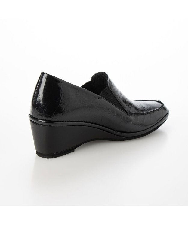 MODE ET JACOMO <D'ICI>ウェッジヒールサイドゴアスリッポンシューズ ブラックビー