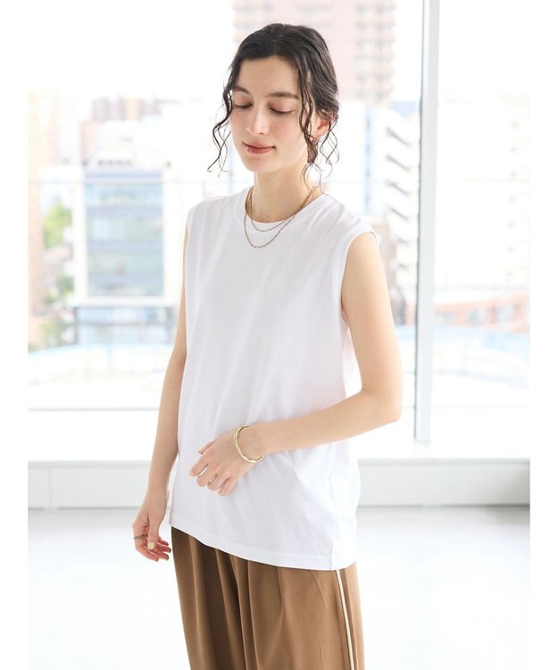 CRAFT STANDARD BOUTIQUE バイオ天竺ノースリタンク Off White