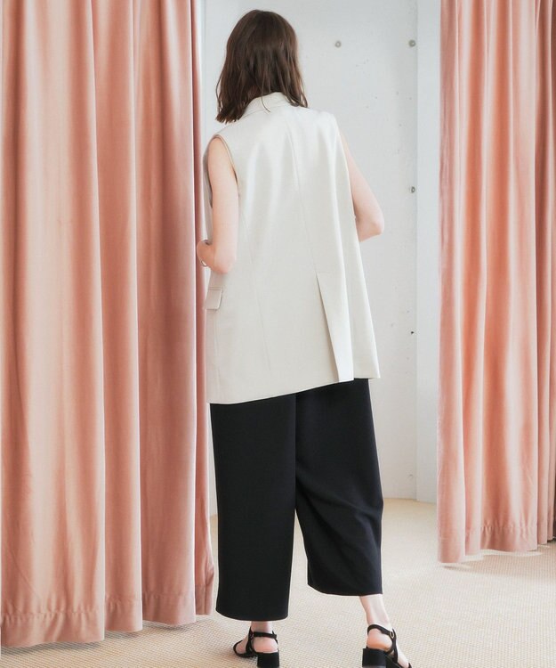 YECCA VECCA ドライタッチ金釦テーラードジレ Light Beige