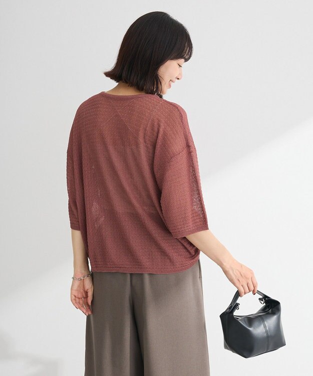 Green Parks ・ＥＬＥＮＣＡＲＥ　ＤＵＥ　シャーリングシアーニット Brown