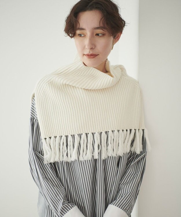 #Newans カシミヤブレンドバルキースヌードベスト ホワイト系