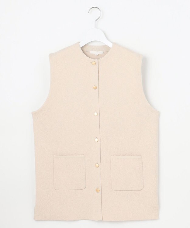 自由区 【カタログ掲載】ループボンディングニット ベスト ベージュ