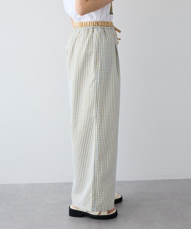 CRAFT STANDARD BOUTIQUE サッカーチェックイージーパンツ Light Blue