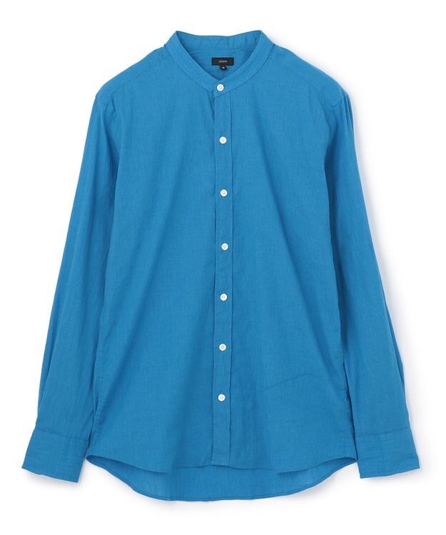 JOSEPH HOMME リネンストレッチブロード　長袖ＢＡＮＤ ターコイズブルー系