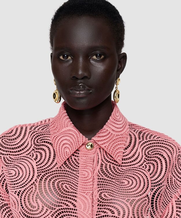 JOSEPH コードレース クロシェ　ブラウス Blush