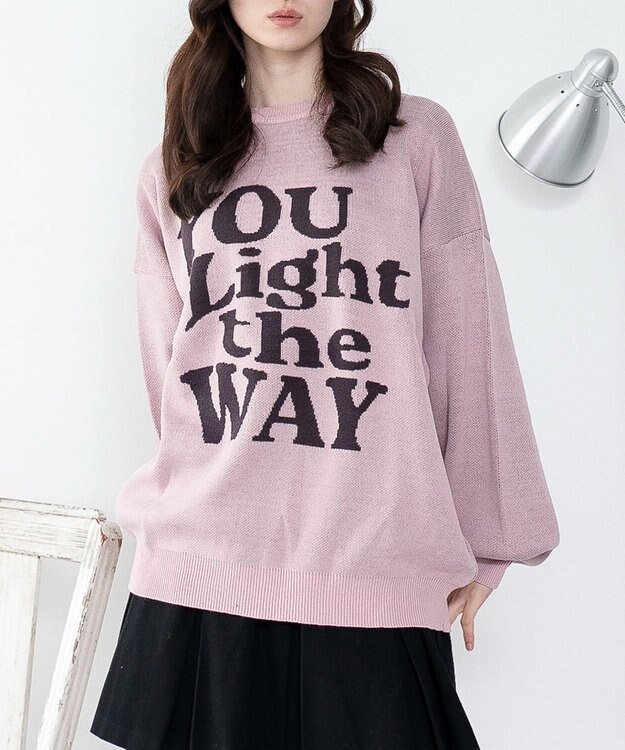 WEGO 【洗える】グラフィックニットBIGプルオーバー 柄2