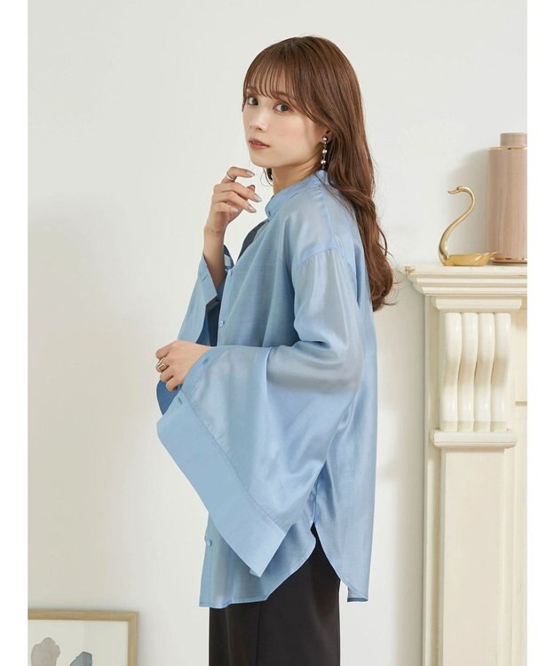 earth music&ecology マルチウェイシアーシャツ Sax