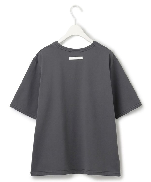 ICB 【接触冷感・UVケア・洗える】ロゴＴＥＥ カットソー ロゴ×チャコール系