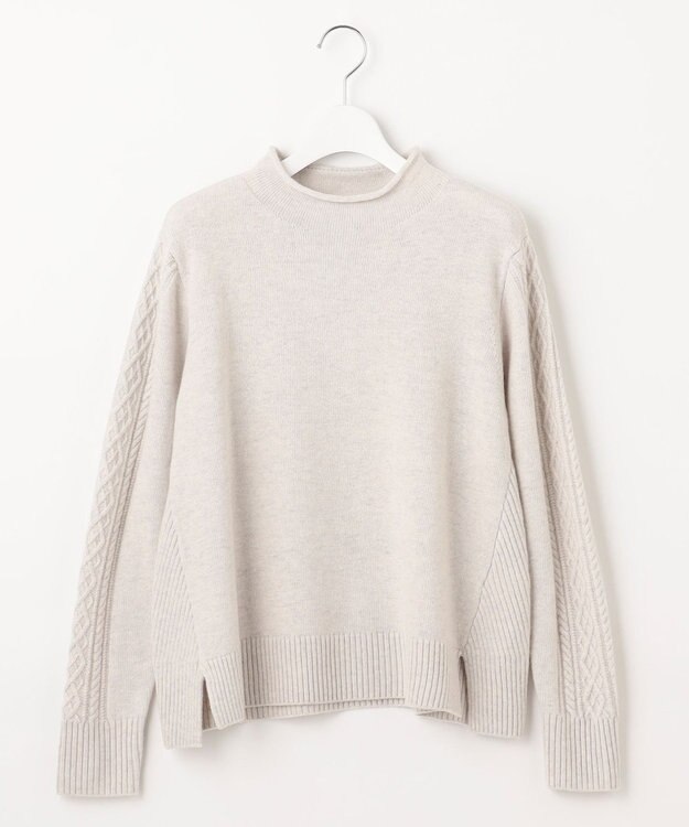 J.PRESS LADIES L 【洗える】CAT プルオーバー ニット ライトグレー系