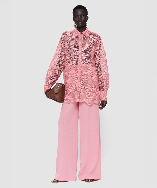 JOSEPH コードレース クロシェ　ブラウス Blush