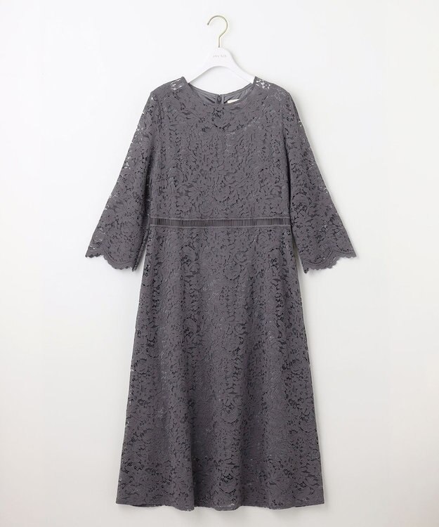 ANY SIS L 【洗える】総レース ワンピース スレート