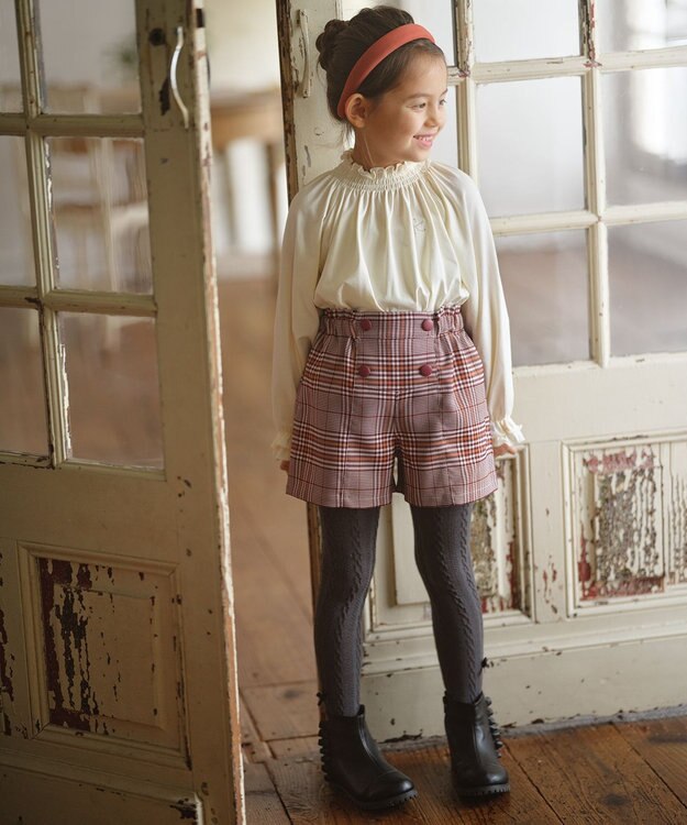 組曲 KIDS 【150-160cm】シャーリング Tシャツ エクリュ系