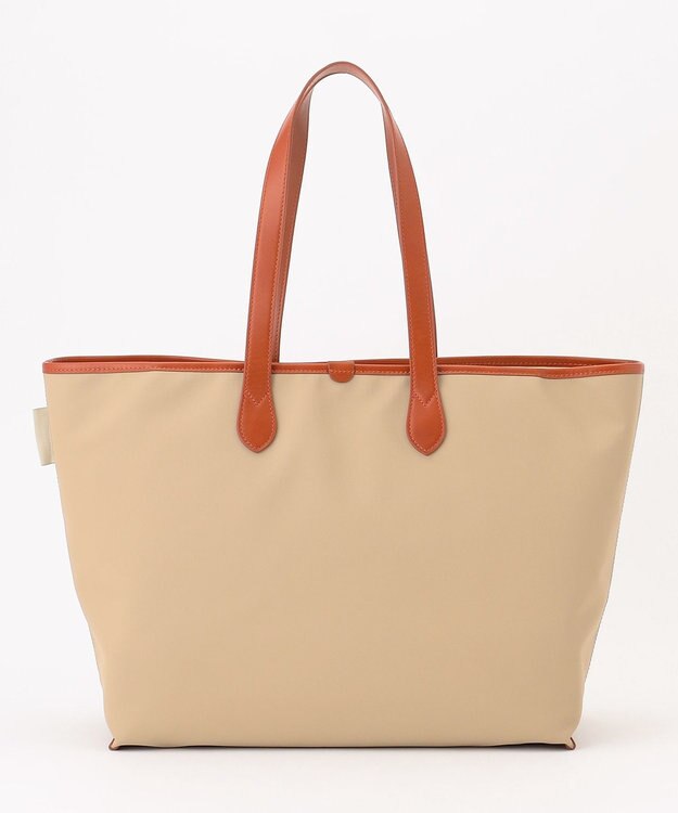 J.PRESS MEN ターポリン カジュアルトートバッグ / レザーハンドル ベージュ系