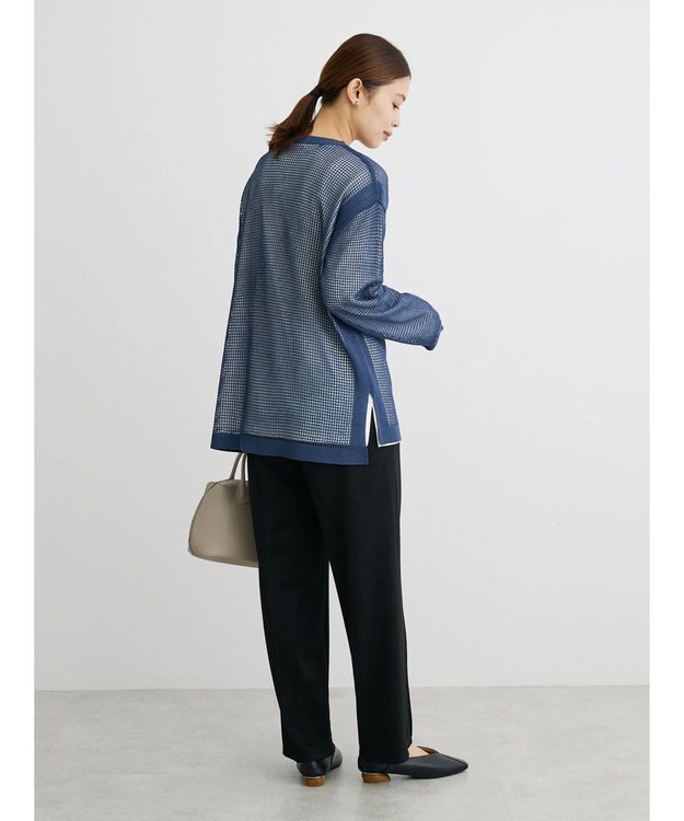 Green Parks ＳＥＴ２点ロンＴ＋メッシュニットプルオーバー Blue