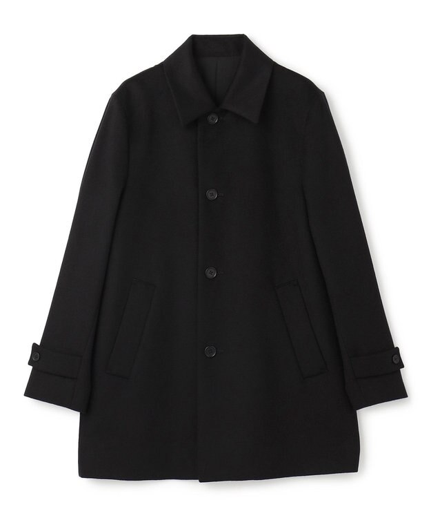 JOSEPH HOMME 【新素材】ライトウールシャギー　ステンカラーコート ブラック系