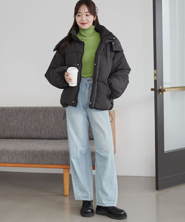 WEGO 【2WAYフード取り外し可能/あったかい】２WAYパディングブルゾン ブラック