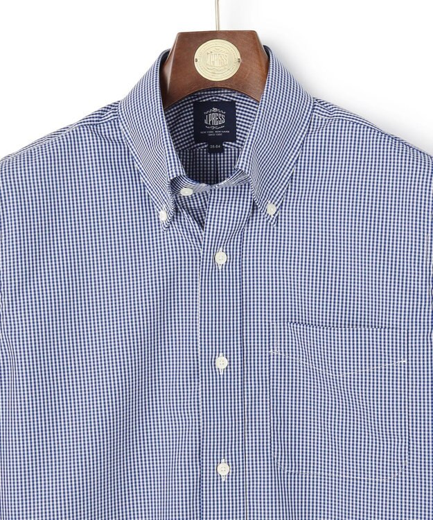 J.PRESS MEN 【PREMIUM PLEATS / 形態安定】ギンガムチェック ドレスシャツ / B.D. ネイビー系3