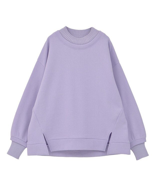 Green Parks リブドッキング裏起毛プルオーバー Purple