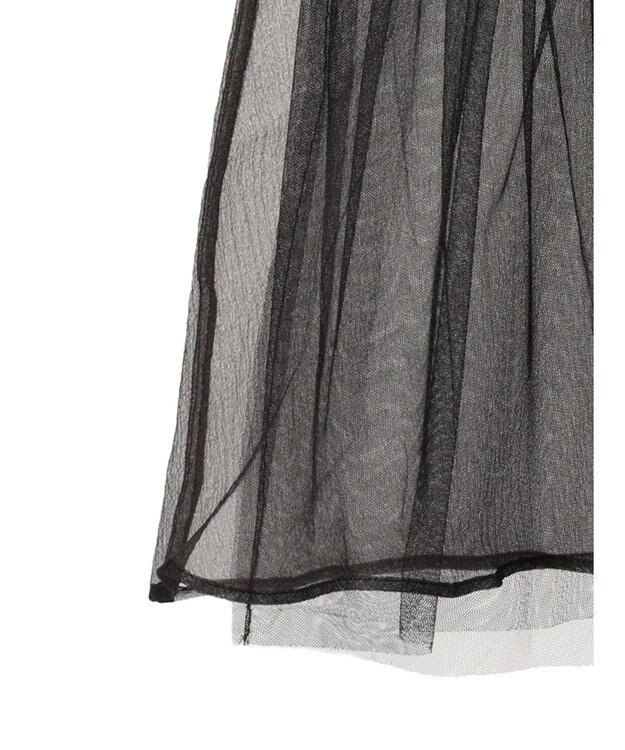 Green Parks リバーシブルチュールビスチェ Black