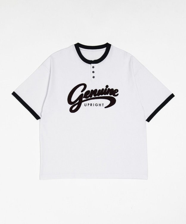 WEGO 【機能T/ユニセックス着用ITEM/MLサイズ展開】接触冷感グラフィックヘンリーBIG　T（SS） ホワイト