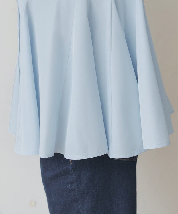 Tiaclasse ボリュームフレアブラウス サックス