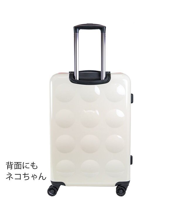 tsumori chisato CARRY 新ネコドットキャリー キャリーバッグ キャリーケース 【 海外旅行にも 約58リットル 3泊 4泊程度 】 ホワイト