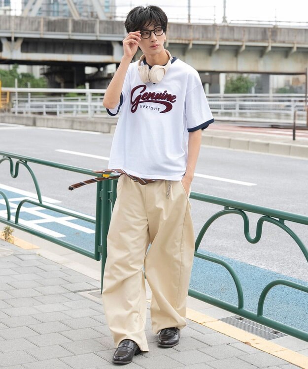 WEGO 【機能T/ユニセックス着用ITEM/MLサイズ展開】接触冷感グラフィックヘンリーBIG　T（SS） ホワイト