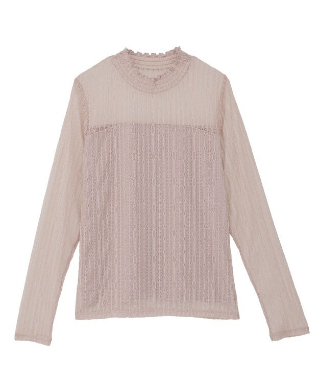 earth music&ecology レースドッキングプルオーバー Pink