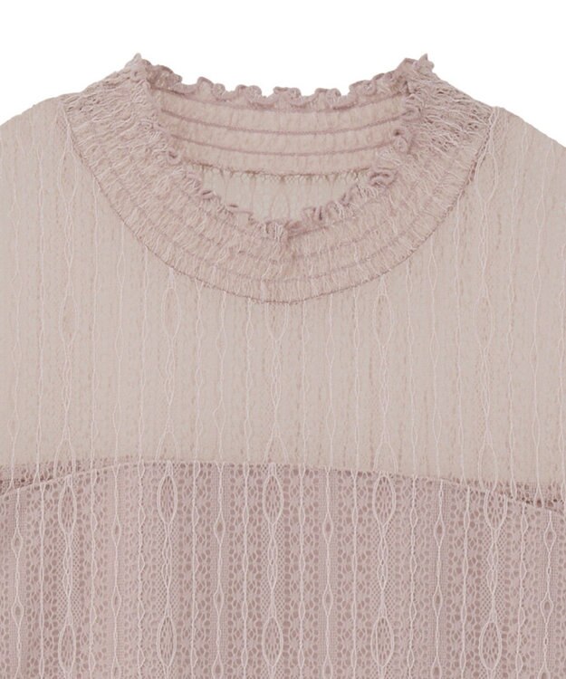 earth music&ecology レースドッキングプルオーバー Pink