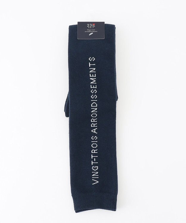 23区GOLF 【WOMEN】【日本製】ロゴ ニーハイソックス ネイビー系