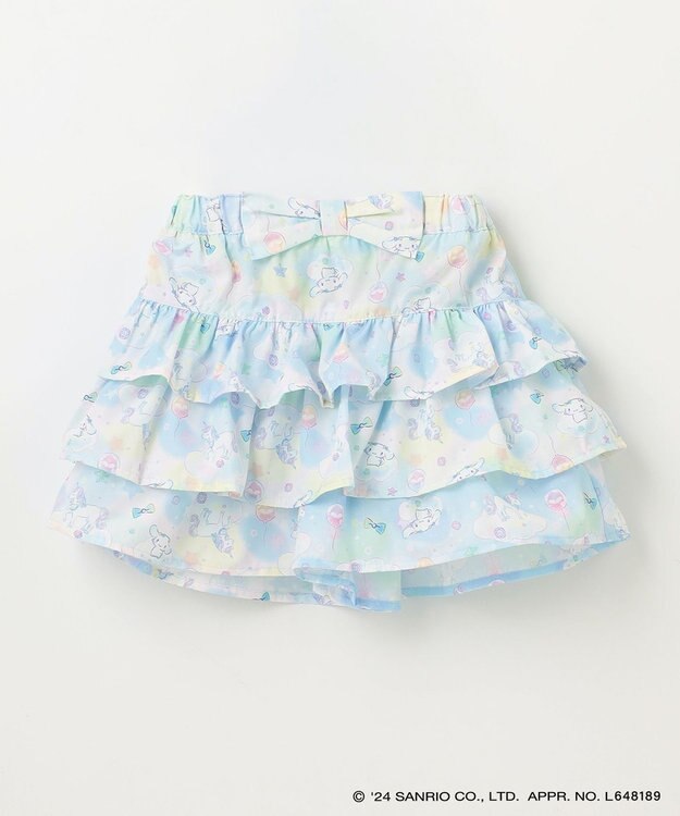 ANY KIDS 【サンリオキャラクターズ×any FAM】フリルショートパンツ サックスブルー×シナモロール