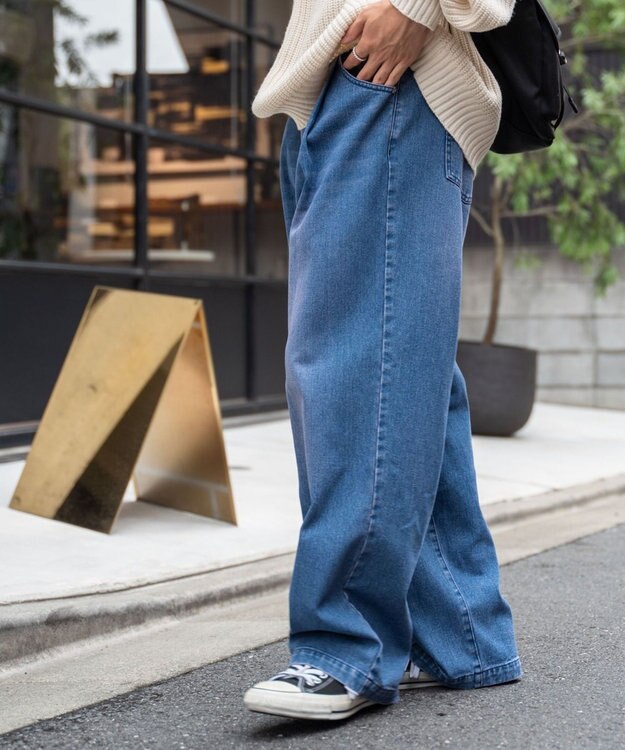 WEGO スケーターズ　タックワイドデニムパンツ パープルその他