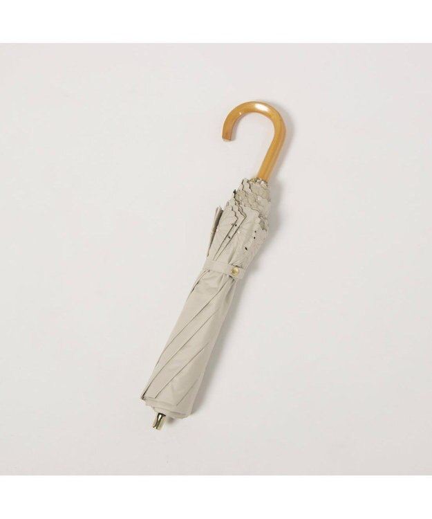 UNBILLION カシュネ cachenez / PUフラワーボーラー刺繍トップレス2段折りたたみ傘 ベージュ