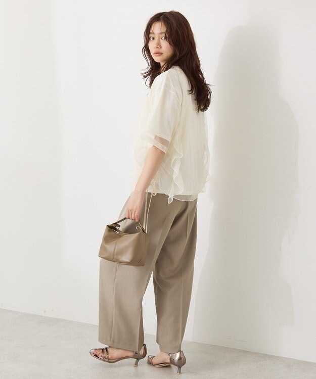 AMERICAN HOLIC チュールレイヤードドロストトップス Off White