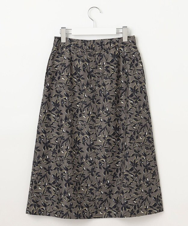 J.PRESS LADIES S 【洗える】ボタニカルプリント スカート カーキ系5