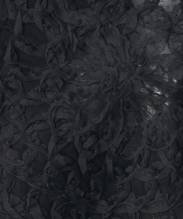 23区 【GOLD LABEL】オーガンジーテープエンブロイダリー ブラウス ブラック系