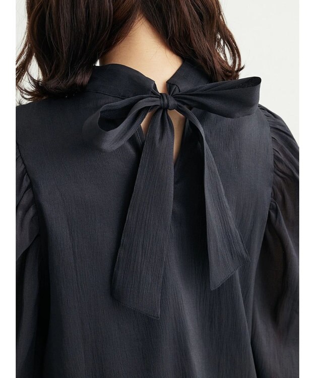 Green Parks ・ＥＬＥＮＣＡＲＥ　ＤＵＥ　バックリボンブラウス Black