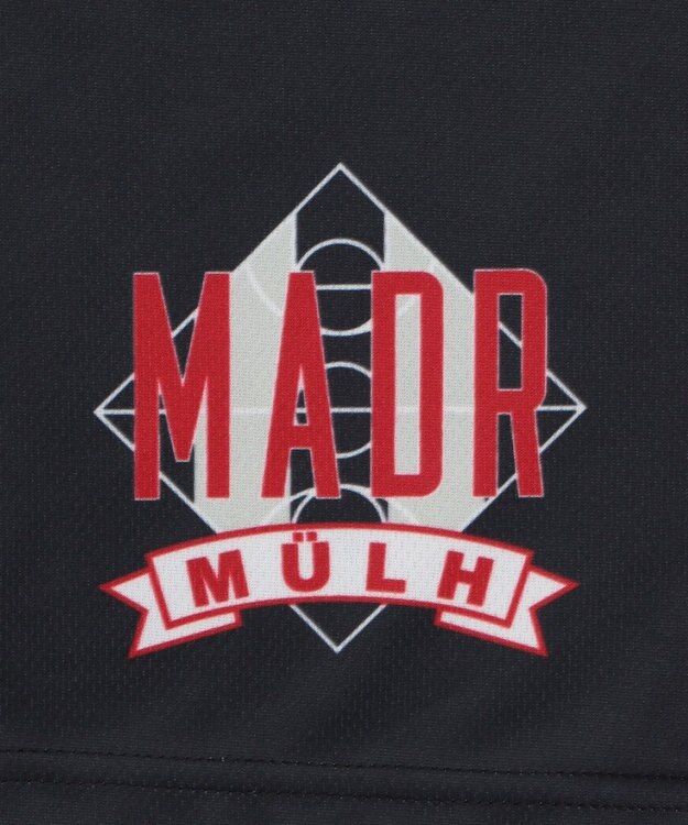 WEGO 【ユニセックス着用ITEM/ウエストゴム/MLサイズ展開】メッシュライングラフィックショーツ ブラック