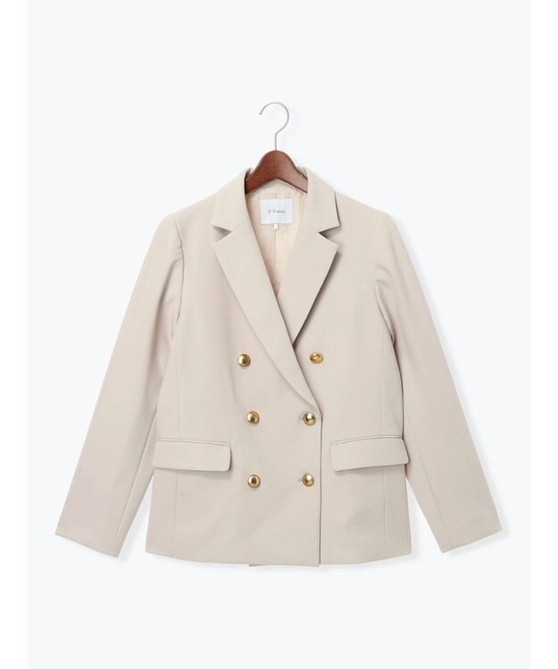 Te chichi 【セレモニーアイテム】テーラードWブレストジャケット（セットアップ可） ベージュ