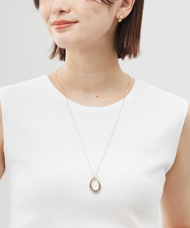 J.PRESS LADIES 【リバーシブル】エポ ネックレス グレージュ系