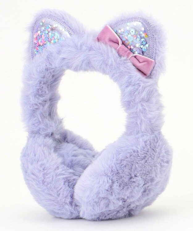 ANY KIDS シャラシャラ ネコミミ イヤーマフ パープル