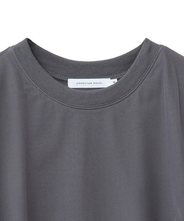AMERICAN HOLIC チュールレイヤードドロストトップス Charcoal Gray