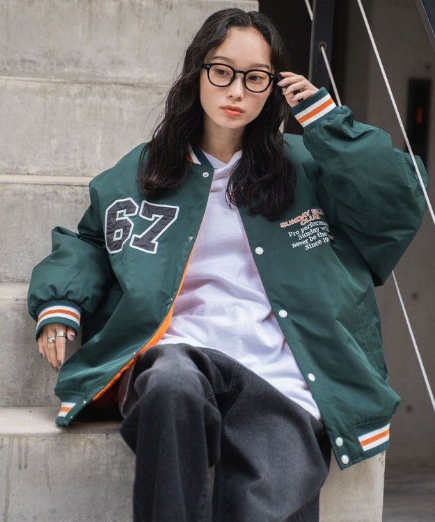 WEGO パテッドワッペンスタジャン ダークグリーン