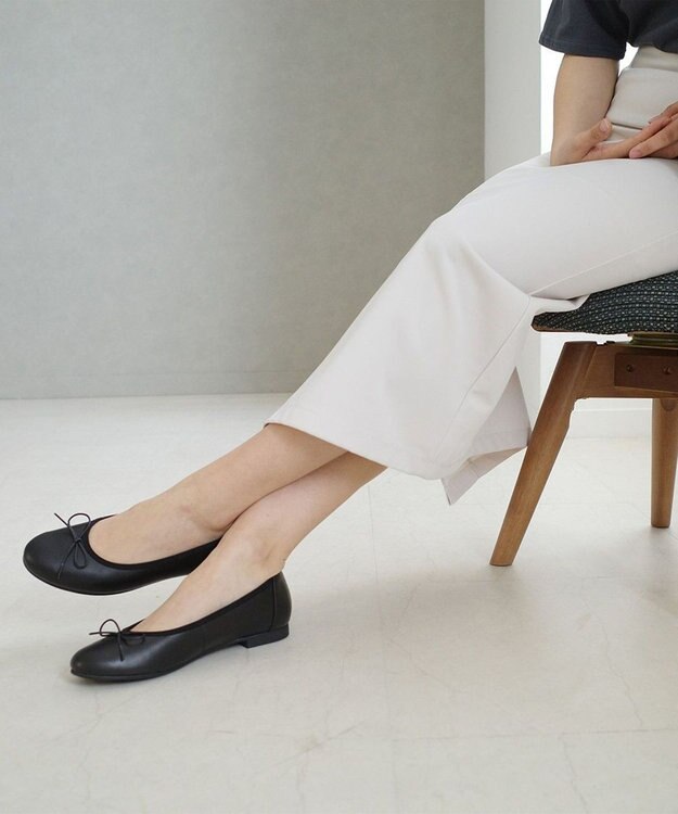 Pointer 日本製 本革バレエシューズ ブラック