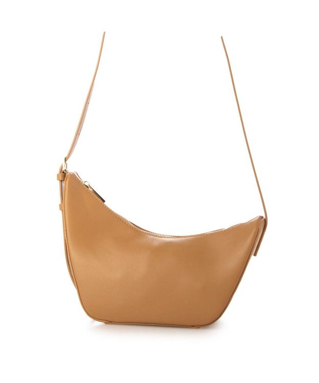 UNBILLION カシュカシュ cachecache / アシンメトリー舟型ショルダーバッグ キャメル