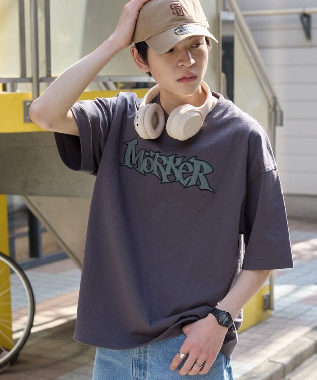 WEGO 【ユニセックス着用ITEM】ワッペンロゴドロストBIG　T（SS） スミクロ