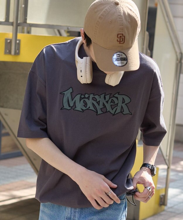 WEGO 【ユニセックス着用ITEM】ワッペンロゴドロストBIG　T（SS） スミクロ