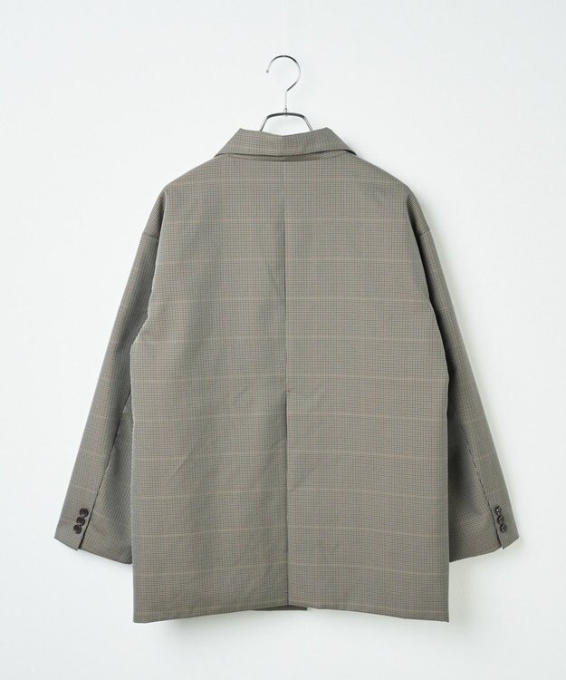 WEGO ボクシーテーラードジャケット ベージュチェック1